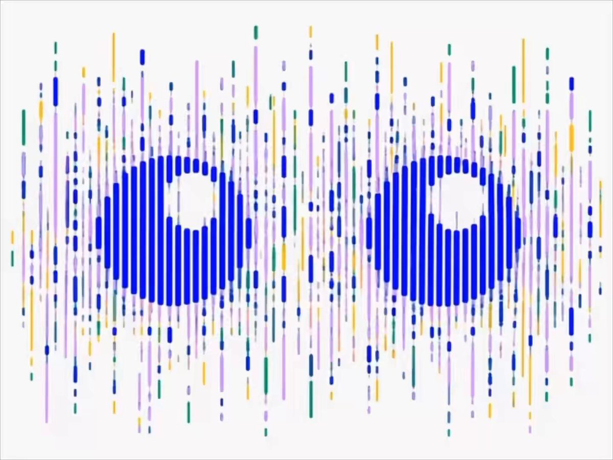 The image features a white background with two blue circles, each containing an eye. These circles are positioned side by side, creating a sense of symmetry. The eyes appear to be floating or floating through the air, giving the impression that they are looking at something out of frame. The colors used in the design are predominantly blue and purple, which adds to the overall visual appeal of the image.