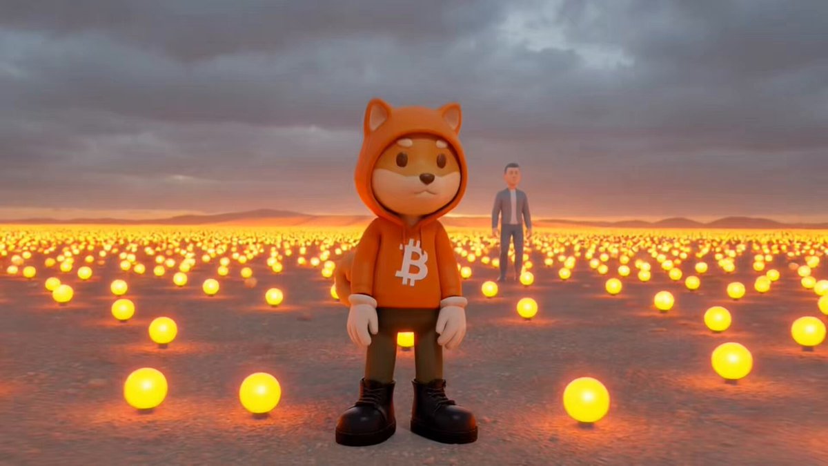 The image features a cartoon dog wearing an orange hoodie, standing alone with its arms crossed against a backdrop of numerous glowing balls scattered throughout the scene. The caption reads "Day 257 @CoinbaseMarkets $DOG no leader...just belief". This suggests that the dog is a character from a video game or animated series and is possibly waiting for someone to join it in this virtual world, where they can interact with other characters and explore together.

The image also includes two people standing near the center of the scene, one wearing a blue shirt and the other dressed in black. The presence of these individuals adds an element of interaction or collaboration between the cartoon dog and its human companions.