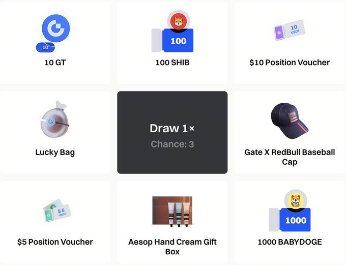 The image shows a list of items that can be won by playing a game or completing certain tasks, such as watching a video or taking part in an online challenge. The items include hand cream, a gift certificate for baseball equipment, and other prizes like babydope cards. The post encourages viewers to participate in the activities offered so they can win these exciting rewards.