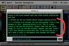 A screenshot of an email on a Nokia mobile phone showing an NDTC Guest - Satoshi Description page, dated 4/10 at 36 mins, with a section circled in red.