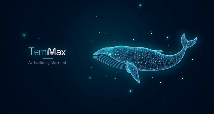 A dark blue graphic shows a wireframe whale design with the text 'TermMax' and 'Acthatibring Merreed' beside it.