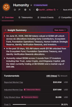 The image shows a phone screen with a summary of an article titled "Vụ Sập Giá Token Humanity" written in pink text, which appears to be about cryptocurrency or tokenism. The summary also mentions that there is a fund available for token investors and provides details on the project.