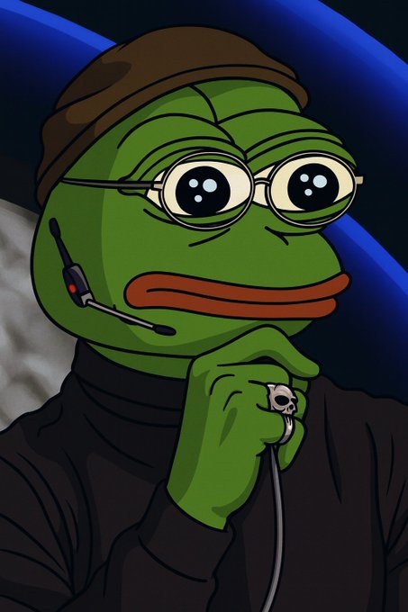 The image depicts a cartoon frog with glasses, dressed as a man and holding headphones on its head while standing against a blue background. The text at the bottom of the image provides context about the value of the coin being 420.69T. This suggests that the frog's character is worth this amount due to its rarity or other factors in the market. The post likely references the unique aspect of the frog and how it has become a collector's item among fans.