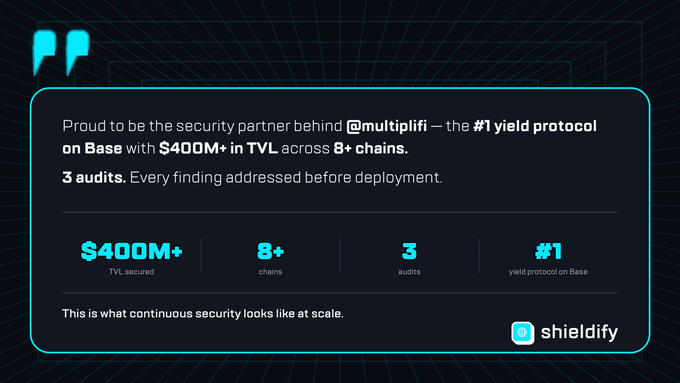 The image features a promotional poster for a cryptocurrency project called "Multifly Lite". The poster displays an infographic showcasing information about the project's partners, such as their partnership with Base Ecosystem Fund, their security measures, and the current value of the project raised by the fund. It also provides details on various statistics related to the project. Overall, the image promotes a sense of security and transparency in the blockchain ecosystem through its partnership with the fund.