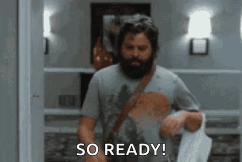 The image features a man with a beard wearing a gray t-shirt, holding a bag or paper bag as he walks through a hallway. The caption below the image reads "So ready!". This phrase suggests that the man is prepared for whatever might come his way and is ready to face any challenges head-on. 

The post about quantum threats seems to be discussing the importance of being prepared for potential dangers in our modern world, which could include both physical threats like natural disasters or pandemics, as well as more abstract threats such as technological advancements that might pose a risk to our privacy and security. The focus on preparedness highlights the need for individuals and societies to stay vigilant and adapt to changing circumstances.