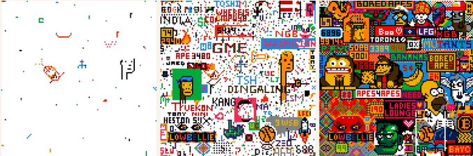 The image features three posters with different designs, each showcasing various cartoon characters and logos. One poster has a cartoon character of a man with a large nose wearing a hat, while another poster displays a cartoon character holding a banana. The third poster is adorned with a variety of colorful cartoon characters and logos. The post includes the text "Don't forget our culture: The first thing drawn on the BAYC collaborative bathroom wall was a penis @BoredApeYC". This message serves as a reminder to appreciate and celebrate diverse cultures, even in unexpected places like a bathroom.