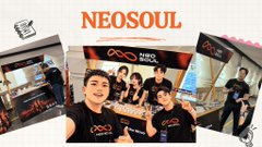 A collage of photographs showing people in branded 'NEOSOUL' uniforms posing indoors, with the NEOSOUL logo displayed at the top.