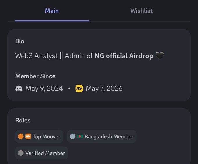 The image shows a computer screen with a list of roles available for someone to take up. The main role that stands out is "Top moover", which appears at the top of the list. This person has already been verified, indicating their status as a member of the group or organization. The rest of the roles are not clearly visible in the image, but they seem to be related to the main role and possibly involve different responsibilities within the group.