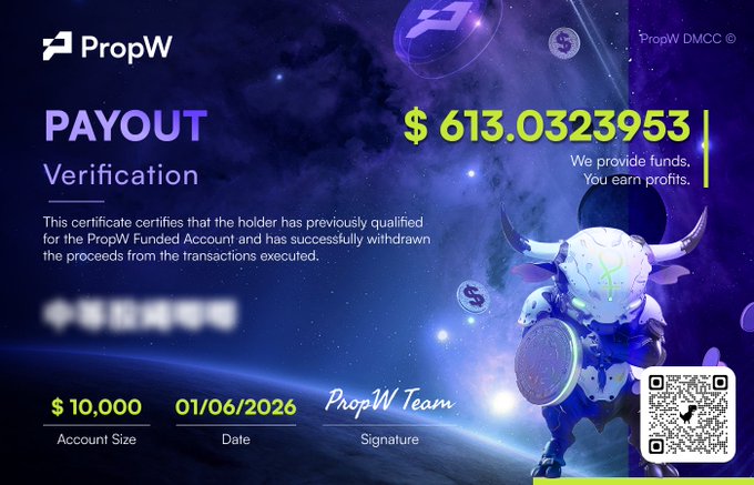 The image features a poster for a cryptocurrency called PropW. The poster includes a graphic of a robot with horns and a shield, surrounded by stars and planets. It also contains text that reads "Win with PropW! Profit Withdrawn: $613.03USDT We Provide Funds, You Earn Profits." This information is related to the post about the PropW trading platform, which encourages users to participate in cryptocurrency trading activities for potential profits.

The poster's design and content suggest a connection between the robot depicted on it and the concept of cryptocurrency trading. The robot serves as a symbol or mascot for the PropW trading platform, potentially attracting attention and promoting interest among viewers.