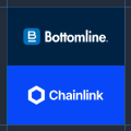 A dark blue graphic displaying logos for 'Bottomline.' and 'Chainlink' stacked vertically.