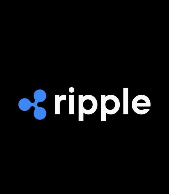 The logo for the cryptocurrency company Ripple, featuring a blue three-pronged symbol next to the word 'ripple' in lowercase white letters on a black background.