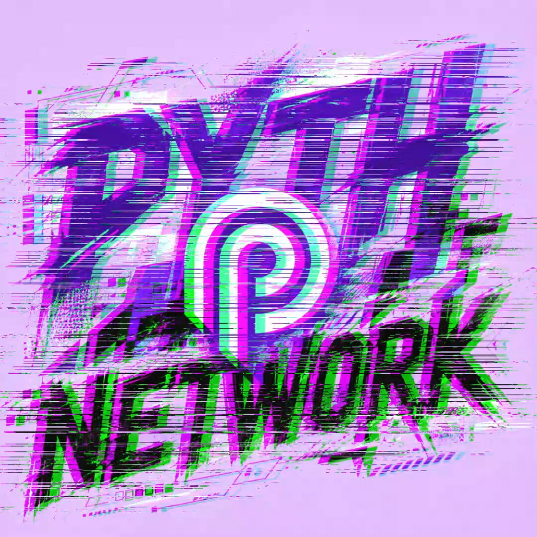 The image features a purple background with white text that reads "Pyth Network" followed by a series of numbers, possibly representing the price of something or some sort of data feed. The text appears to be in an artistic style, giving it a grunge or abstract appearance. The main focus is on the numbers and the phrase "Pyth Network", which suggests that this content might be related to cryptocurrency or financial markets.
