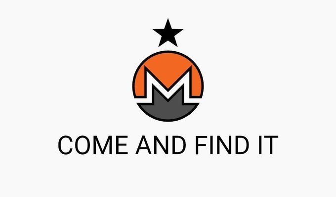 The image features a logo for a company named "M". The logo consists of an orange circle with a black star inside, accompanied by the word "M" written below it. Below this, there's a line that reads "All of their memes are just stolen Bitcoin and Monero memes lmao". This message is related to the company's name as they specialize in creating and distributing memes related to Bitcoin and Monero.