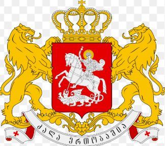 The image features a coat of arms for Georgia, which includes two lions with gold crowns and a horse, symbolizing power and strength. The coat of arms also displays the words "Lari" and "Georgian", indicating that this is an official emblem representing the Georgian government or its territories. The post mentions the launch of an official stablecoin backed by the Georgian government, which could potentially be used for transactions on the Tether cryptocurrency exchange. This suggests a connection between the coat of arms and the stability coin, as both represent authority and power in their respective contexts.