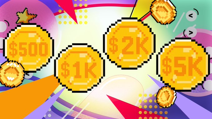 A video game with a digital art style featuring coins being used as currency. At least four golden balls are displayed, one being $1, another $2, the third $5, and the fourth one is not shown but can be assumed has been chosen by someone. The post indicates that winning these games could possibly result in an initial payment of $8,500 to a winner out of a $17,000 pool.