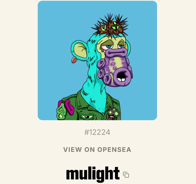 The image features a cartoon character wearing a green jacket, with spiky hair and a face painted like a monkey. The character appears to be wearing a crown or hat, giving them an air of importance or authority. The background of the image is blue, which contrasts nicely with the character's vibrant attire. The caption below the image provides information about the creator of this artwork, likely the artist behind the cartoon character.