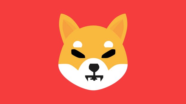 A minimalist illustration of a Shiba Inu dog's face on a red background, representing the $SHIB cryptocurrency mascot, aligns with the post's message about the Shiba Inu token and the #SHIBARMY community's continued dedication to the project.