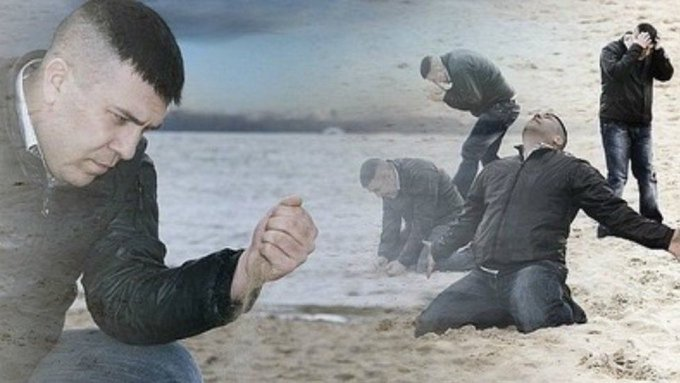 The image features a man kneeling down at the beach, with his hands raised in prayer. There are four other people present in the scene as well, but they appear to be in different poses or situations. The background of the photo shows an ocean view, adding to the overall atmosphere and setting. The caption "When you suddenly remember 1 sol was once $250" suggests that there might have been a significant event or moment captured in this image, possibly related to prayer or spirituality.

The man kneeling down at the beach is the main focus of the photo, with his hands raised in prayer. The other people present are also important elements of the scene, but they do not seem to be directly involved in the main subject's actions. Overall, the image conveys a sense of tranquility and reflection as the man kneels down at the beach, surrounded by others who may be engaged in different activities or emotions.