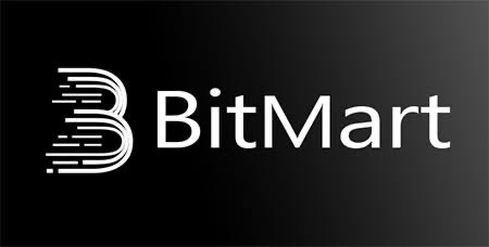 The image displays the BitMart logo in white against a black background, featuring a stylized "B" icon with horizontal line accents next to the company name. This branding relates to the accompanying post announcing BitMart Exchange's decision to halt operations and gradually suspend new user registrations, deposits, and orders.