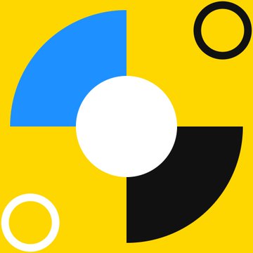 The image features a yellow background with four circles of different colors - blue, white, black, and red. The largest circle is positioned at the center, surrounded by three smaller circles. The text "Due to the overwhelming number of collaboration requests coming through our DMs, we are considering increasing the supply by an additional 60 units for the FCFS phase" is written in the image.