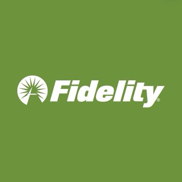 The image shows the Fidelity Investments logo in white on a green background, featuring a stylized sunburst emblem with the company name "Fidelity" in bold lettering. The logo visually represents the financial institution mentioned in the news about Fidelity ETF clients purchasing $53.33 million worth of Bitcoin ($BTC).
