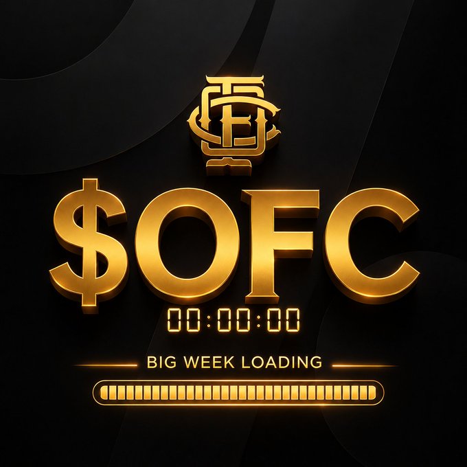 The image features a large, gold-colored logo with the text "Sofa" written above it. Below this, there's a barcode that reads "0123456789". The background of the image is black, which contrasts with the gold elements and makes them stand out. In the bottom right corner of the image, there are two lines of text: one reading "Big week loading" and another stating "Sofa @ $OFC". This suggests that a new project or initiative related to sofas has been launched, and it is available for download starting next week.