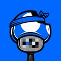 A pixel art character with a bandana, headphones, and a pixelated face is shown on a blue background. The stylized digital avatar, with its "censored" face design, loosely symbolizes the privacy and anonymity themes tied to the XRP Ledger's new Confidential Transfers amendment being voted on by validators.