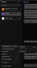 A dark-themed macOS terminal screenshot shows a chat interface between "alexg" and "Grok" bot, with a sidebar listing contacts like "Gork Bot," "alexg," and "Daniel." The terminal displays directory information for "vagrant" and options for "Payments," "Grok users, and API," while the post humorously documents the user's experiment connecting Grok to Grok Bot.