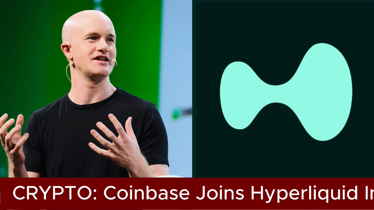 The image features a man standing next to a green wall, with his hands raised as if he's giving a speech or presentation. The text "Coinbase Joins Hyperliquid In Massive USDC Treasury deployer for Hyperliquid ( @HyperliquidX ) following the activation of AQAv2." is written above and below him. This suggests that the man might be discussing the recent partnership between Coinbase and Hyper Liquid, which has resulted in a massive USDC Treasury deployment. The image also includes a logo for Coinbase on the left side and a logo for Hyper Liquid on the right side, indicating their collaboration.