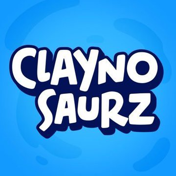 A logo displaying the stylized text "CLAYNOSAURZ" on a blue background, representing the brand behind the $HEEBOO card set mentioned in the post about a collection deadline.