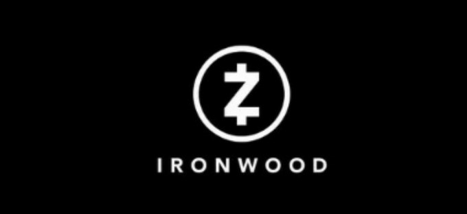 A black logo featuring a stylized 'Z' coin symbol with the word 'IRONWOOD' displayed beneath it.