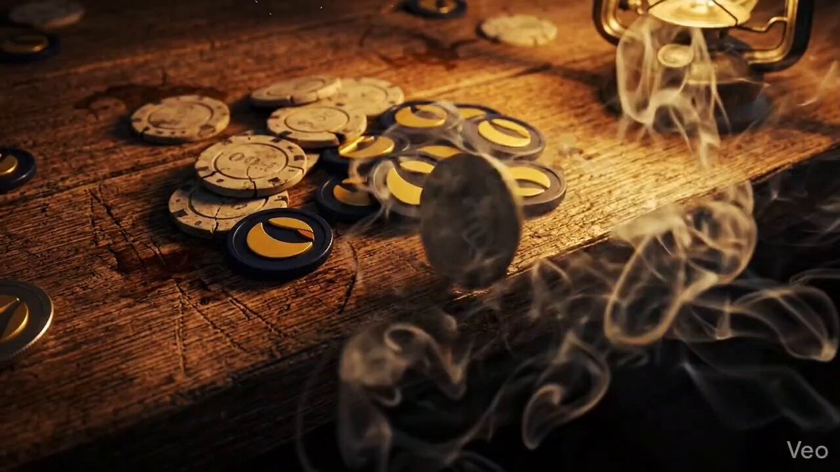 The image shows a wooden table with various coins scattered across its surface, including some that have been burnt or burned up. The coins are of different sizes and colors, creating an interesting visual effect. In addition to the coins, there is also a lit lantern on the table, adding to the overall atmosphere of the scene. The text in the image reads "Another weekend burn (10,279 Ustc) another video of standing up to the corruption of those who dont support the burns!".