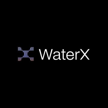 The image features a logo for a company named "WaterX". The logo consists of a blue x symbol surrounded by white text that reads "BREAKING: WaterX launches its full platform on Sui. Unified accounts now power perps, with prediction markets coming next." This logo represents the company's focus on innovation and disruption in the tech industry.