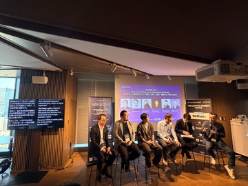 BitMart Global CEO Nenter Chow joins Hitoshi Oboshi of ODX, Sean Chung, and other panelists at The Capital Summit Global in Tokyo for a discussion titled "Reconstructing Fund Structures Onchain," with their names visible on the presentation screen behind them.
