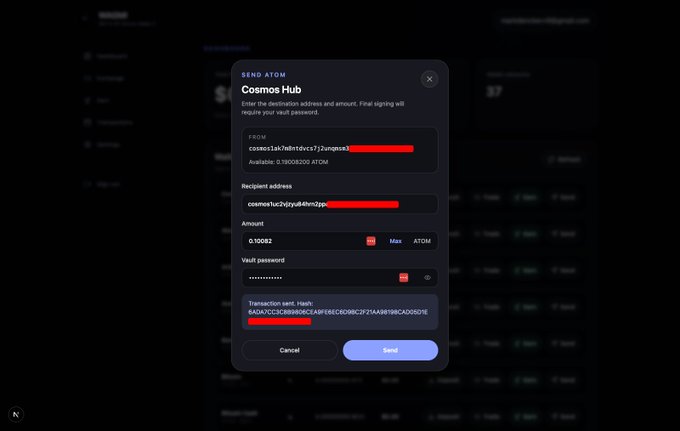 The image features a computer screen with various details about a DeFi product integration process. The screen primarily displays information related to the WAGMI blockchain and its integration with other cryptocurrencies, including RuJI Trade, RuJI Money Market, and RuJI Liquidations. 

There are several mentions of terms such as "Developer", "Developer Address", "Developer Balance", "Developer Balance Transfer Fee", and "Developer Address Transfer". The post also talks about the excitement surrounding integrating WAGMI products with DeFi solutions, highlighting a possible partnership between different financial systems.