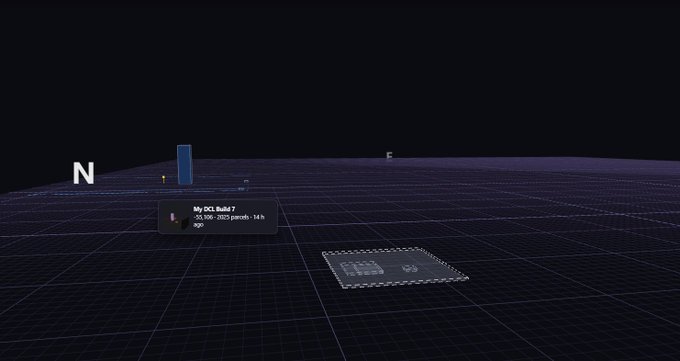 A 3D development environment showing 'My IGS Build 7' with 55,100 / 1025 parcels - 14h on a grid floor.