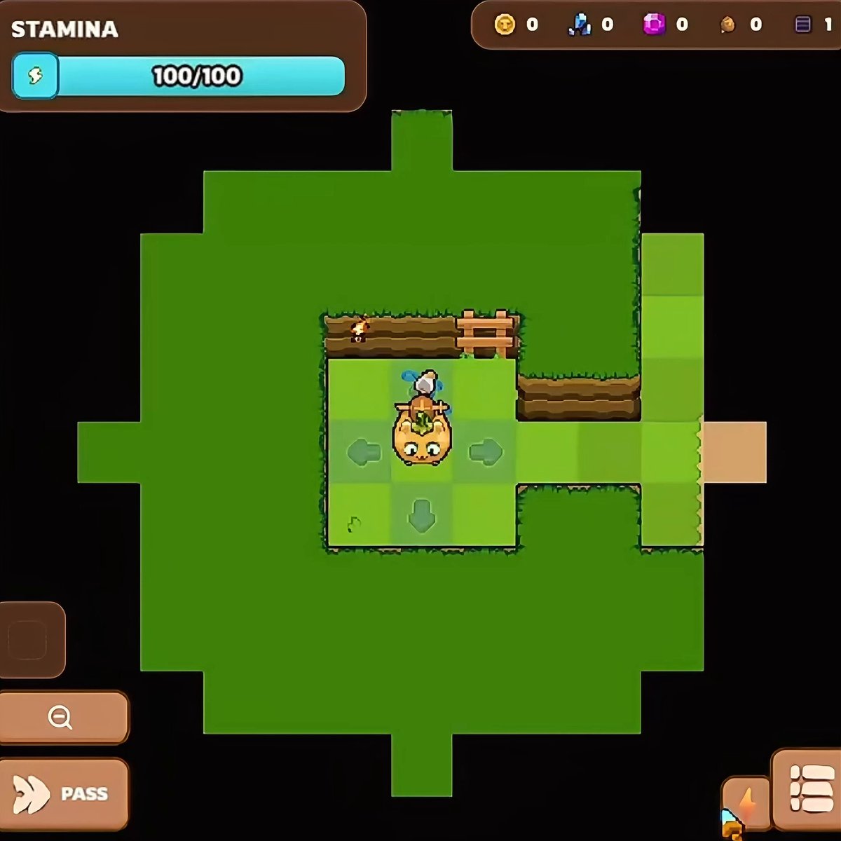 The image shows a video game scene with a character standing in front of a green square, which appears to be part of a maze or puzzle. The character seems to be facing away from the camera, giving an impression that they are looking at something outside the frame. There is also a small bird visible near the bottom right corner of the image.

The post about the new Lightning mode in @playAxieDOM suggests that this game might involve some sort of fast-paced action or reaction to events within the game, and it could be an exciting experience for gamers who enjoy such gameplay mechanics.