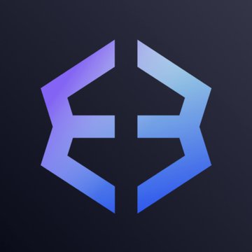 The Exodus logo, featuring a stylized "E" in a gradient of purple and blue, represents the crypto wallet provider that is cutting 25% of its workforce to focus on a stablecoin payments platform.