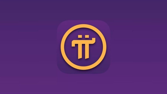 The image shows the Pi Network logo—a yellow stylized "π" symbol inside a circle on a purple app icon background—paired with text declaring "$PI IS THE KING, IS NOT BY PRICE," suggesting the coin's value lies in its community and upcoming developments rather than its current market price.