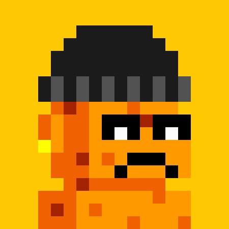 A pixel art character with orange skin and a black beanie on a yellow backdrop, likely representing the mascot for the $ZEC meme coin giveaway.