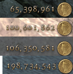 The image features a collection of four gold coins with varying sizes and designs, arranged side by side against a gray background. The largest coin is positioned at the top left corner, while the smallest one is located at the bottom right corner. Each coin has a different design, adding visual interest to the scene. The text "Everyone, let' s explore space!" is written in white letters above and below each coin, suggesting that these coins are related to space exploration or an event involving space travel.
