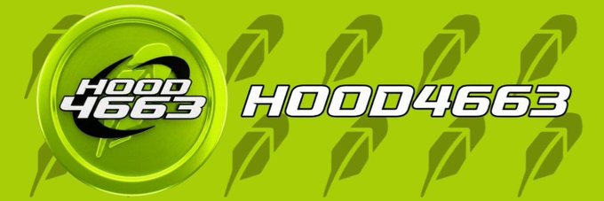 A bold green banner displays the "HOOD4663" branding with a circular emblem on the left, tying directly to Robinhood's Chain ID 4663 and its $HOOD ticker. The design, featuring repeated stylized logos across the background, serves as promotional imagery for the newly launched Robinhood project.