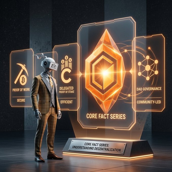 The image features a man dressed in a suit standing next to a display screen that shows four different icons related to cryptocurrency, including Bitcoin mining, Bitcoin staking, and Bitcoin fact series. The man appears to be interested in the content displayed on the screen, possibly learning more about these concepts or considering investing in them.
