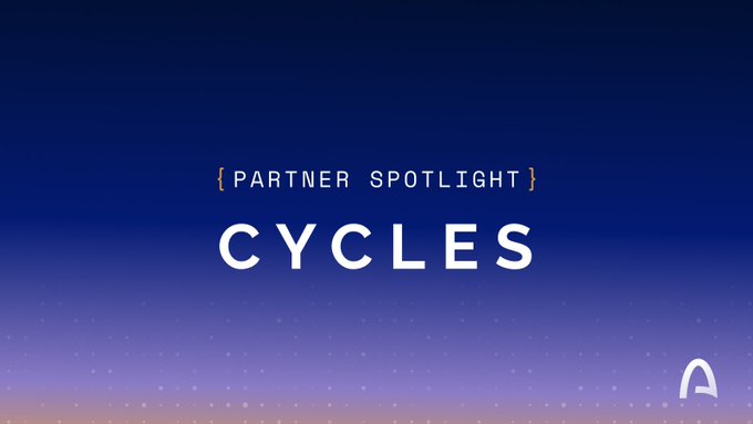 Blue gradient graphic with the text '{PARTNER SPOTLIGHT} CYCLES' and a small white 'A' logo in the corner.