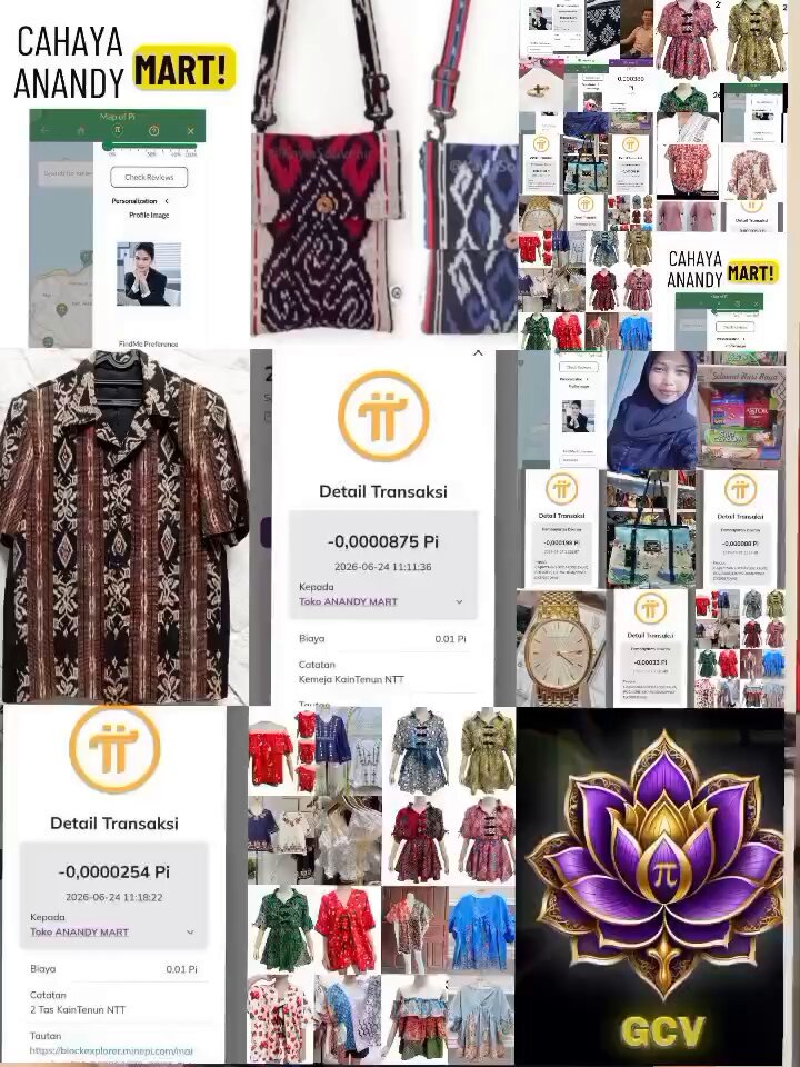 The image features a collage of various clothing items such as shirts, dresses, and accessories displayed across multiple pages. The collage also includes text elements like a website address, social media handles, and other relevant information about the clothing items. The main focus of the image is on the clothing items themselves, showcasing different styles and designs for sale or appreciation.