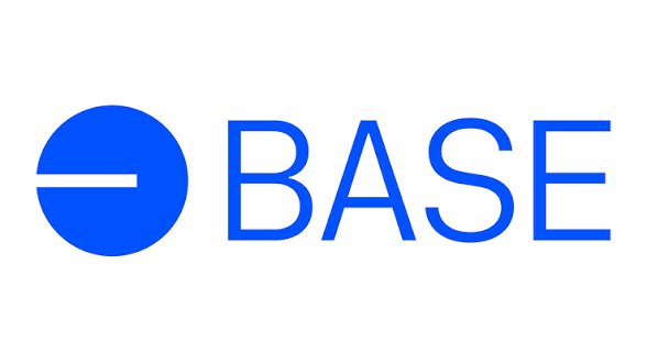 The Base logo — a blue circle with a horizontal cut on the left, beside the blue text "BASE" on a white background.