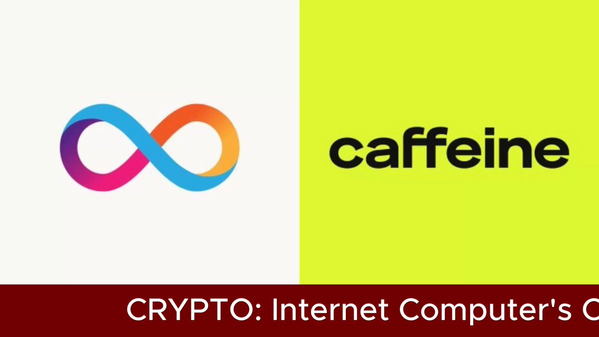 The image features two logos, one representing caffeine and the other representing internet computers. The caffeine logo has an "infinity" symbol, while the computer logo displays a yellow color with the word "caffeine" written below it. Both logos are in white against a gray background. The text at the bottom of the image reads: "ICP'S Caffeine v3 Has Recorded Huge Growth Since Launch Internet Computer's". This suggests that there has been significant growth and success for both caffeine and internet computers, as indicated by the high number of subscribers to the caffeine-related project.