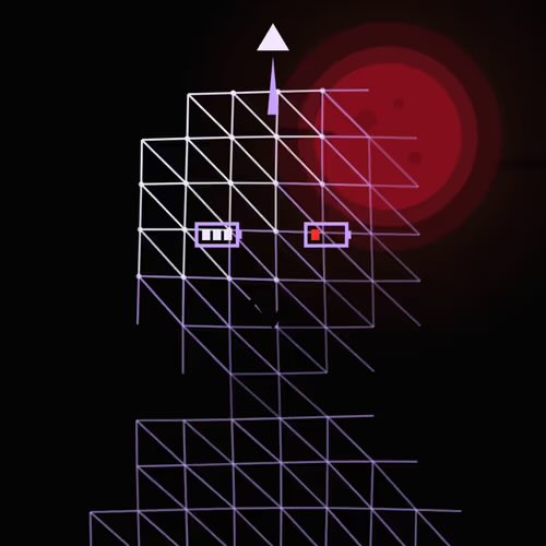 A screenshot from the game 'Hitman: Blood Money' showing the iconic fiber wire target indicator with two purple boxes labeled '11' and 'A' over an opponent, set against a dark background with a red circular light.
