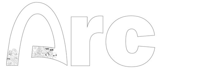A white background displays the large, outlined letters 'Are', with a small illustration of a crystal-encrusted cat tucked inside the loop of the letter 'A'.