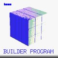 A simple pixel art image of a blue and purple cube with the text 'BUILDER PROGRAM' below.